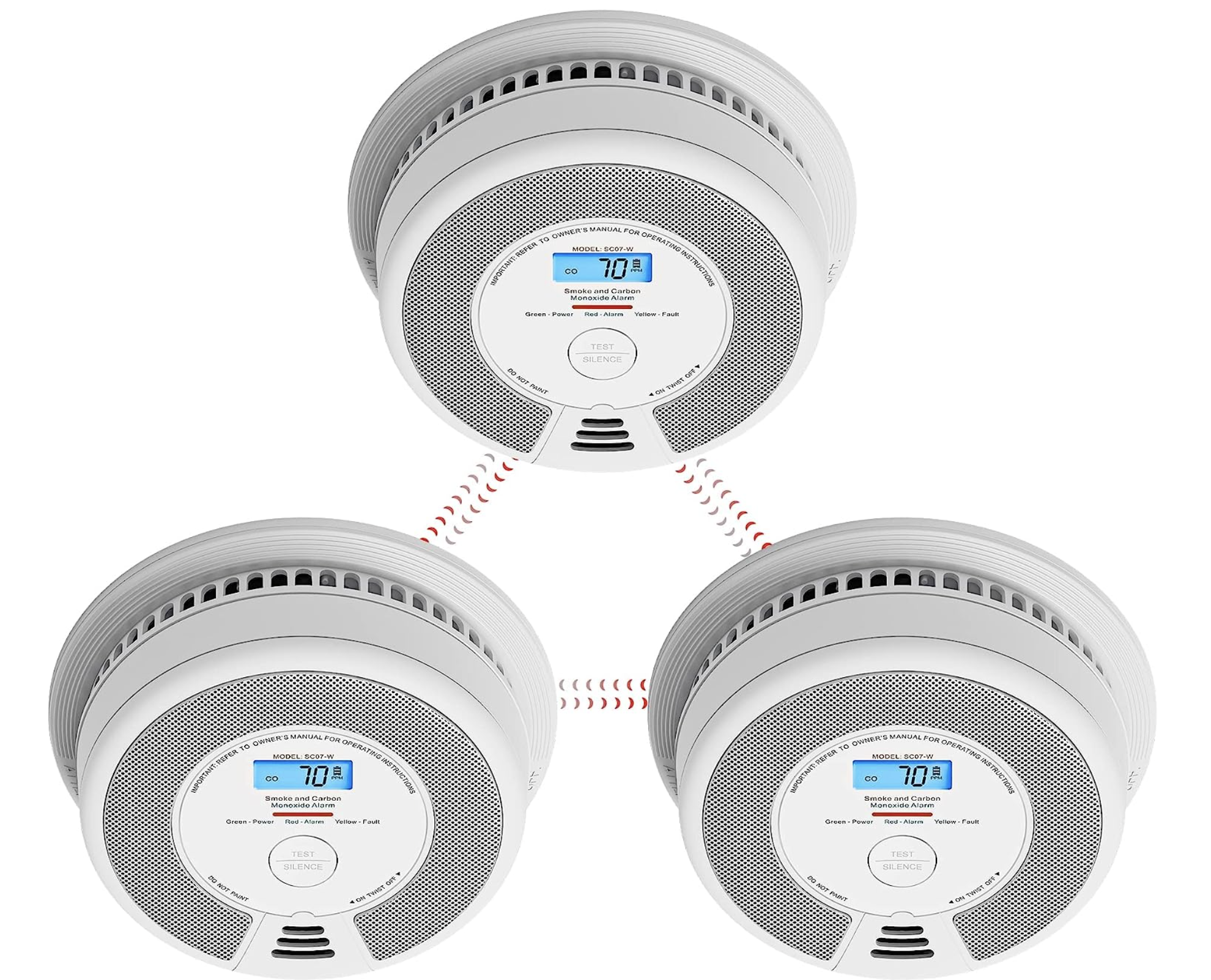 X-Sense SC07-W Drahtlose Verbundene Kombinierte Rauch- und Kohlenmonoxid-Melder 3er Set - Maximale Sicherheit und Konnektivität für Ihr Zuhause Mesch Shop X-Sense SC07-W Drahtlose Verbundene Kombinierte Rauch- und Kohlenmonoxid-Melder 3er Set - Maximale Sicherheit und Konnektivität für Ihr Zuhause Mesch Shop